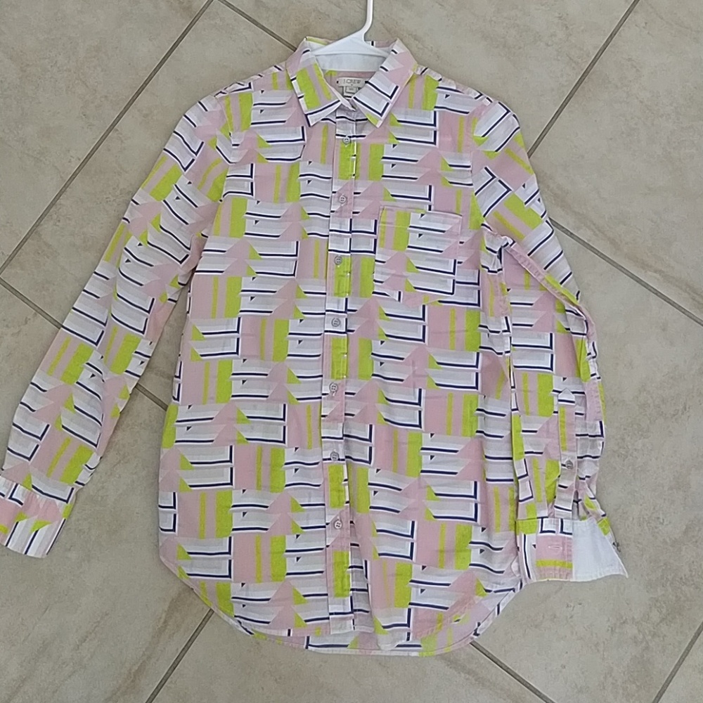 J.Crew geometric patterned shirt